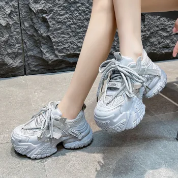 Fawn Miri Slip Resistant, Abrasion Resistant, Height Increasing, Breathable Low Top Chunky Sneakers Women's