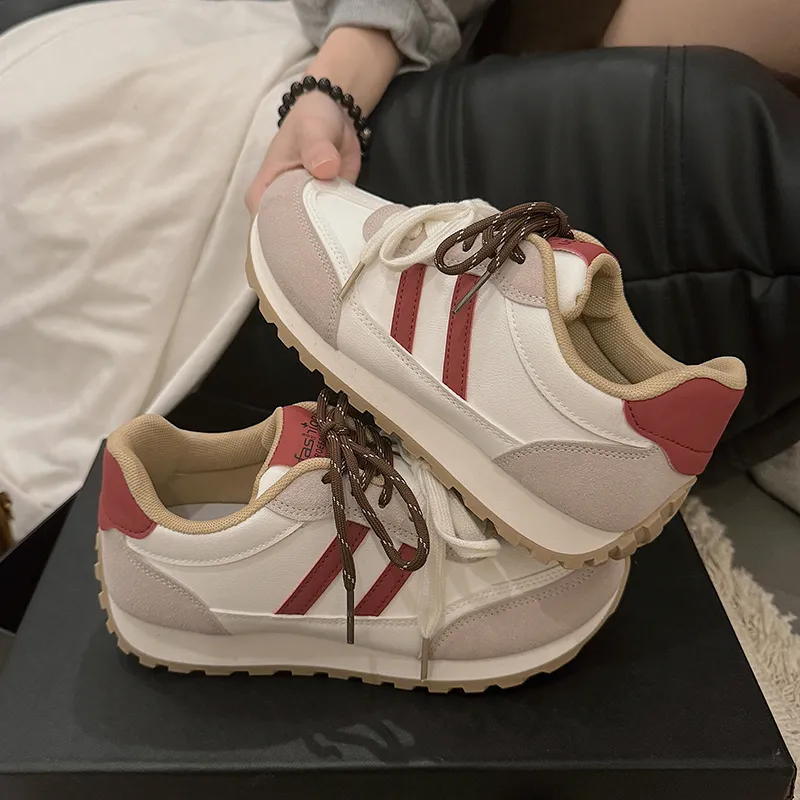 Fawn Miri Casual Shoes Women's Low Top White/White Red-12