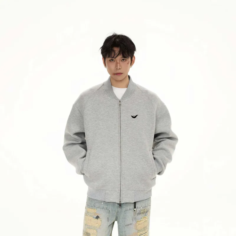 FASTFISH Baseball Jacket Unisex Gray-2