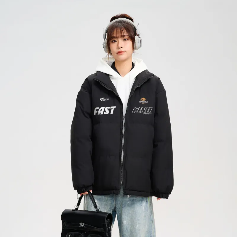 FASTFISH Puffer Jacket Unisex Navy Blue-4