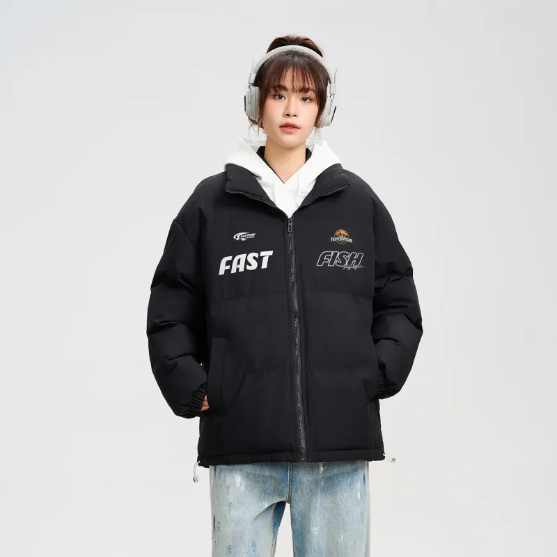 FASTFISH Puffer Jacket Unisex Navy Blue-5