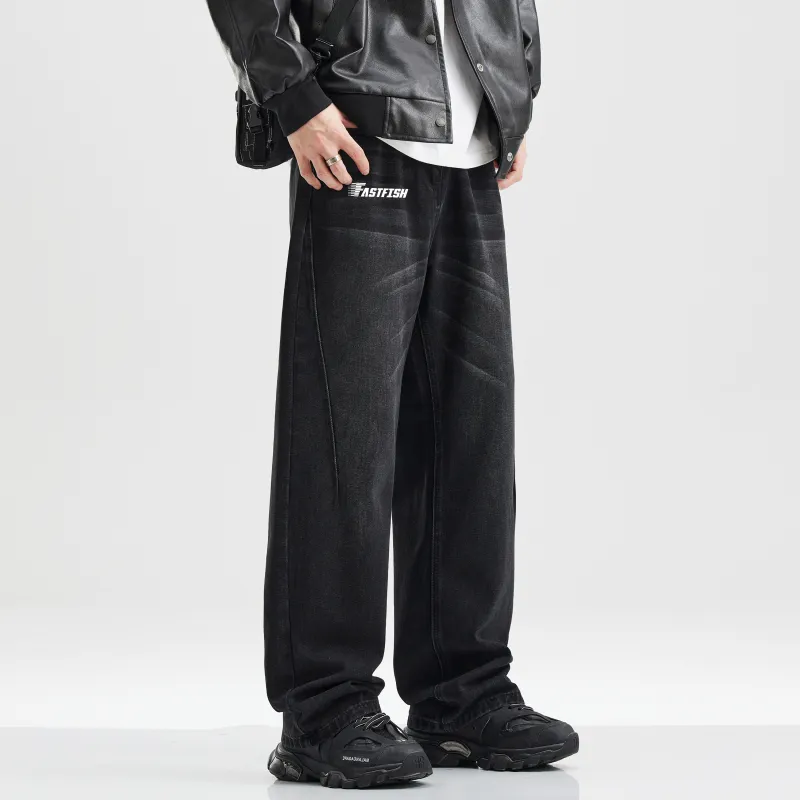 FASTFISH Jeans Unisex Black-3
