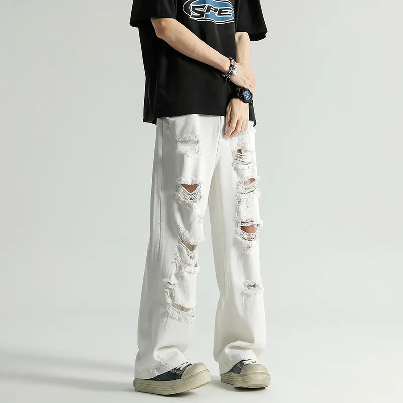 FASTFISH Jeans Unisex White-5