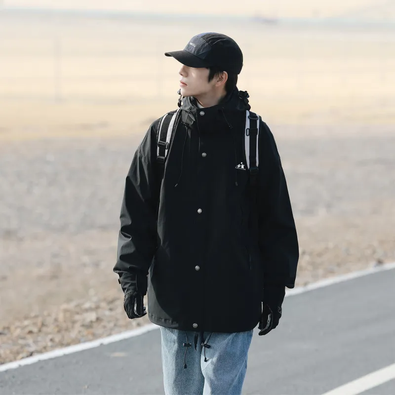 FASTFISH Water Resistant Windproof Warm Cold Resistant Windbreaker Jacket Unisex-5