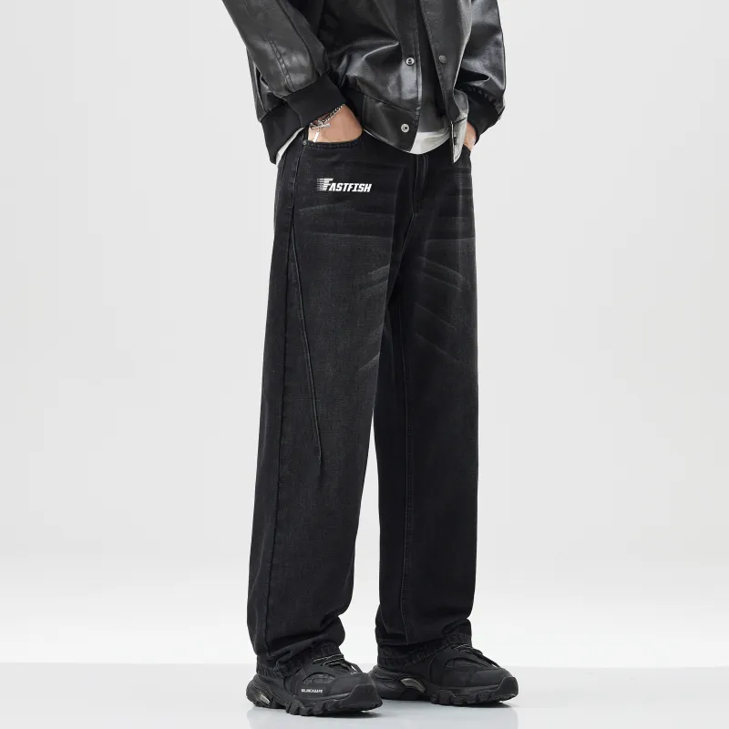 FASTFISH Jeans Unisex Black-2