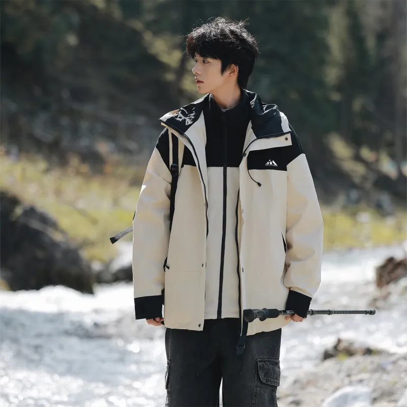 FASTFISH Water Resistant Windproof Warm Cold Resistant Windbreaker Jacket Unisex-11
