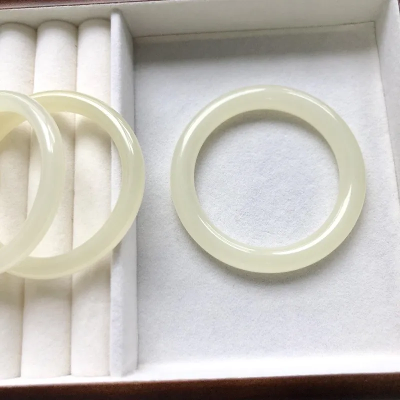 MUGONGZI Colored Glaze Jade Bangles Women's-4