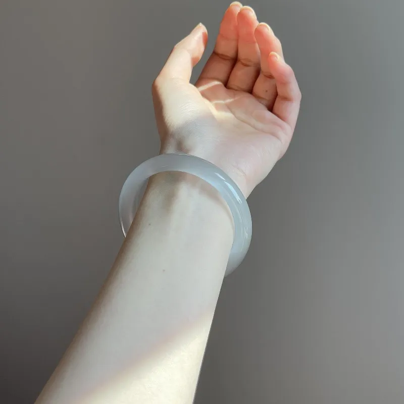 MUGONGZI Colored Glaze Jade Bangles Women's-3