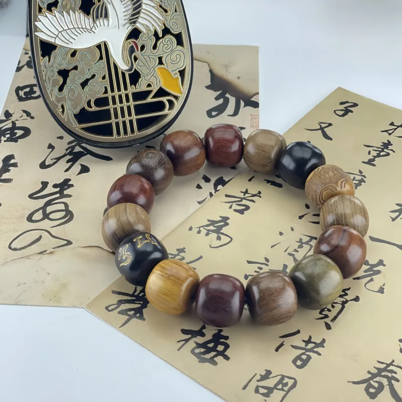 MUGONGZI Sandalwood Wooden Bracelets Unisex-4