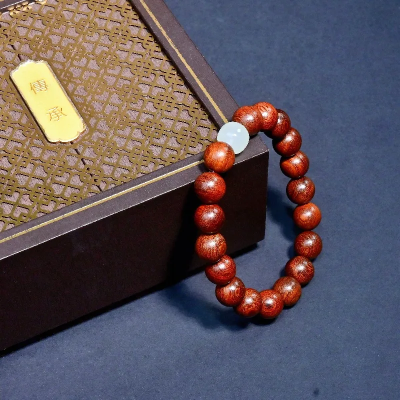 MUGONGZI Golden Sandalwood Wooden Bracelets Unisex-4