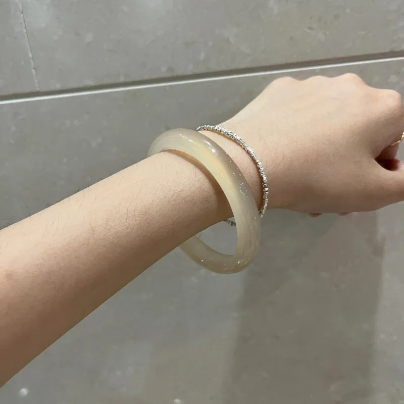 MUGONGZI Glass Cat Eye Bangles Women's-5
