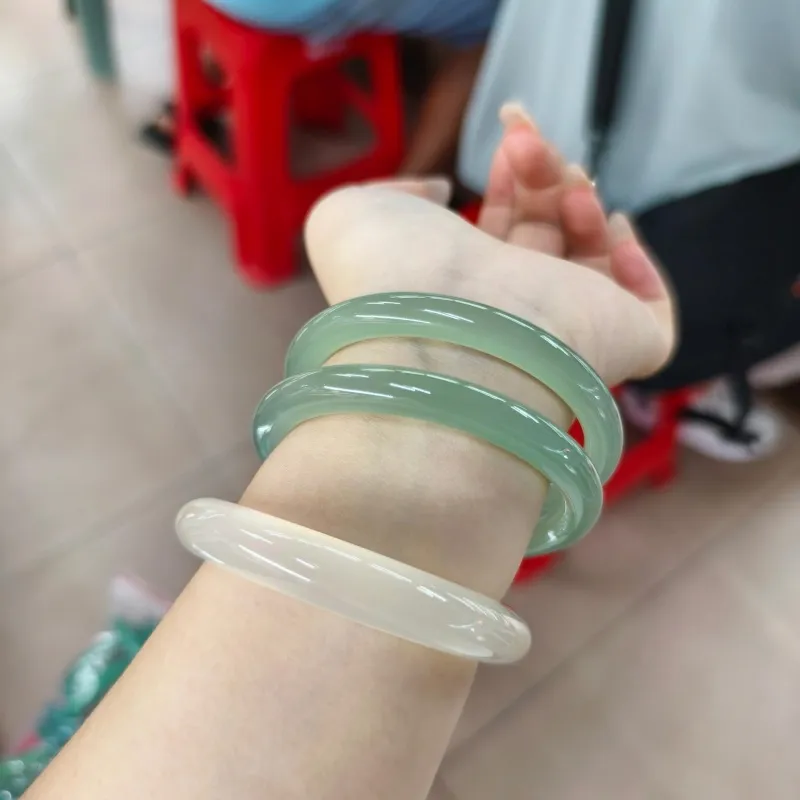 MUGONGZI Natural Agate Bangles Women's-4