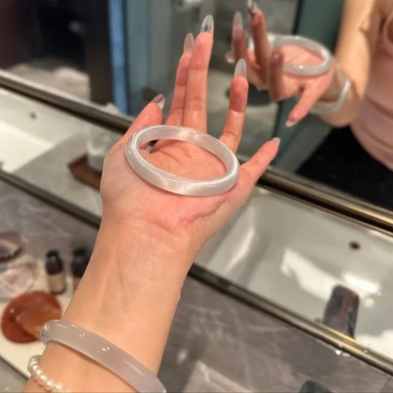 MUGONGZI Glass Cat Eye Bangles Women's-4
