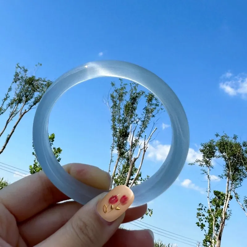 MUGONGZI Glass Cat Eye Bangles Women's-5