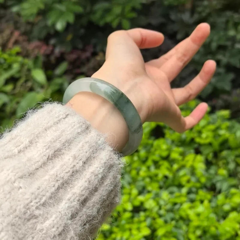 MUGONGZI Natural Tianshan Jade Bangles Women's-6