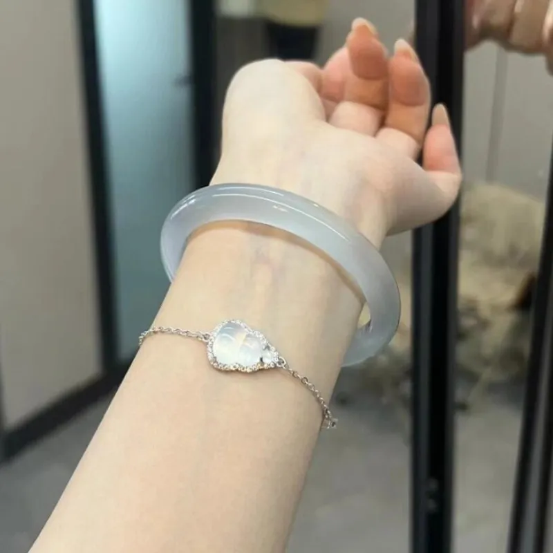 MUGONGZI Glass Cat Eye Bangles Women's-7