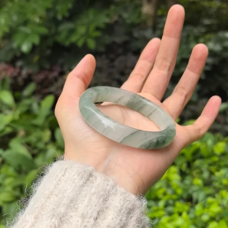 MUGONGZI Natural Tianshan Jade Bangles Women's-4