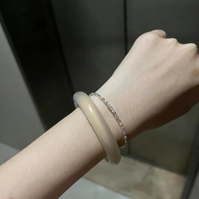 MUGONGZI Glass Cat Eye Bangles Women's-6