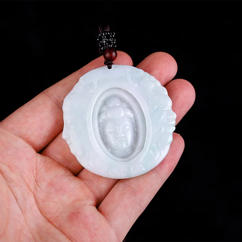 Liu Jinfu Glutinous Jade Jadeite Necklaces Men's-7