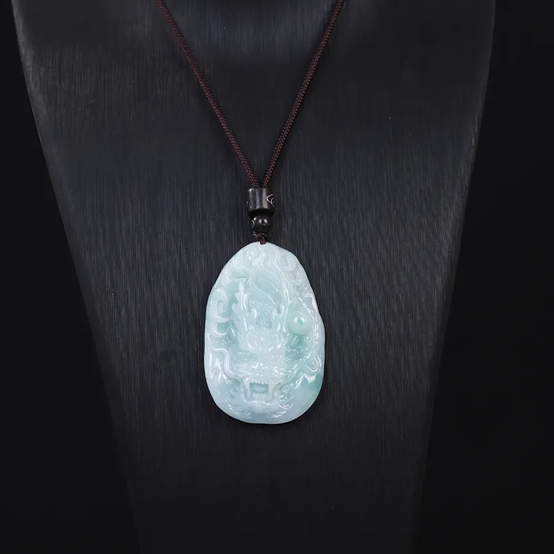 Liu Jinfu Glutinous Jade Jadeite Necklaces Men's-7