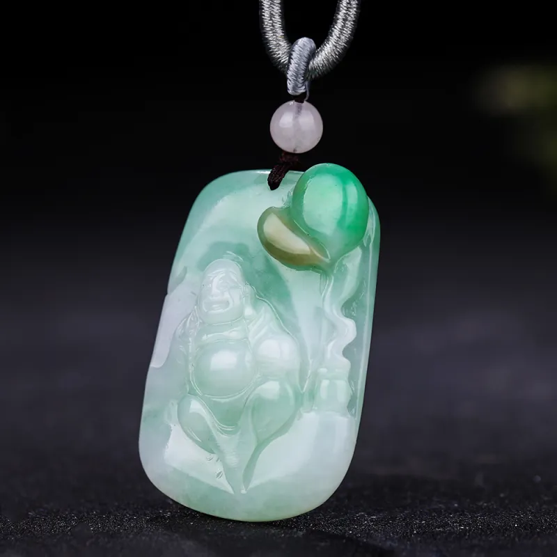 Liu Jinfu Glutinous Jade Jadeite Necklaces Women's-4