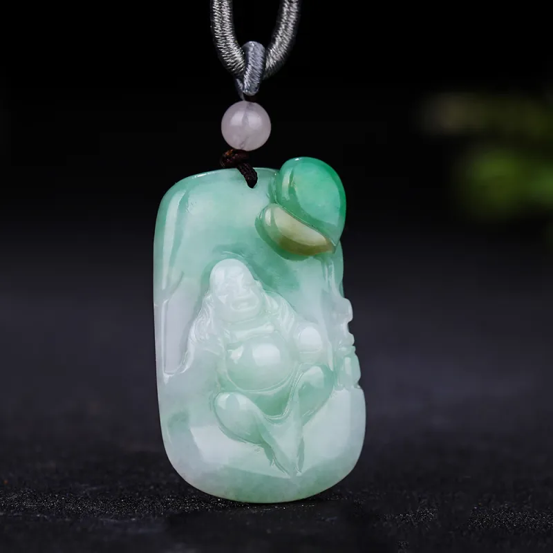 Liu Jinfu Glutinous Jade Jadeite Necklaces Women's-2