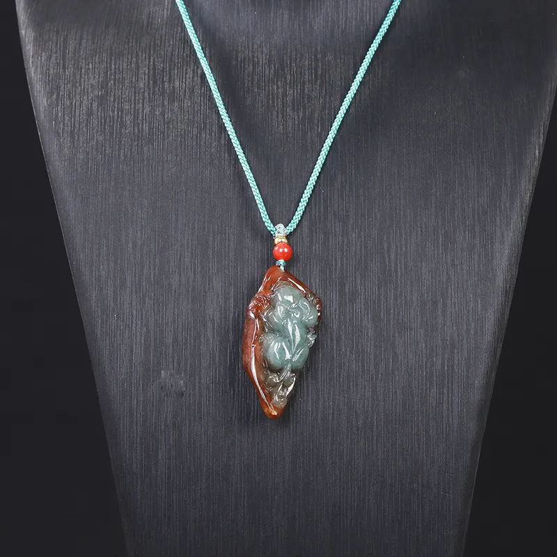 Liu Jinfu Glutinous Jade Jadeite Necklaces Unisex-7