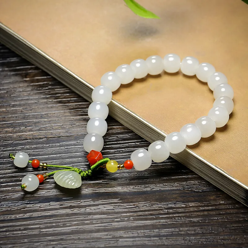 Liu Jinfu Bracelets Pale Greenish White Jade Women's-6