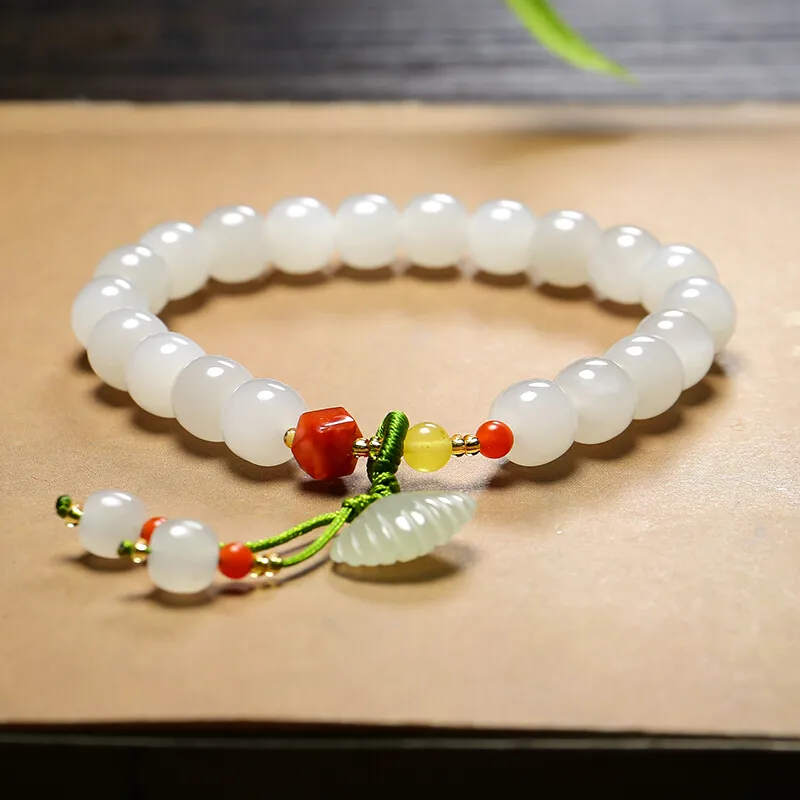 Liu Jinfu Bracelets Pale Greenish White Jade Women's-4