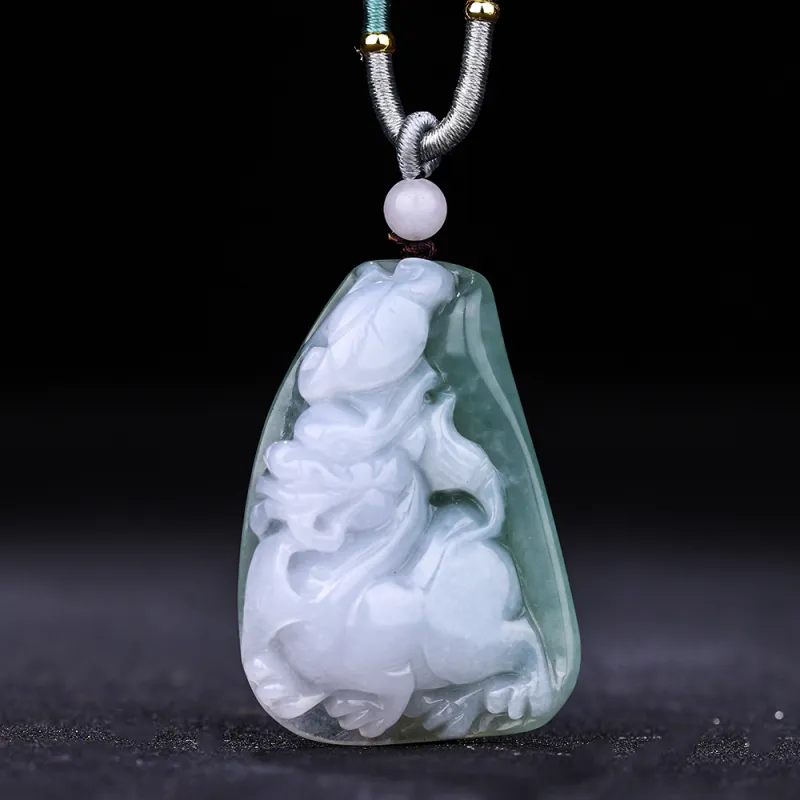 Liu Jinfu Glutinous Jade Jadeite Necklaces Unisex-1