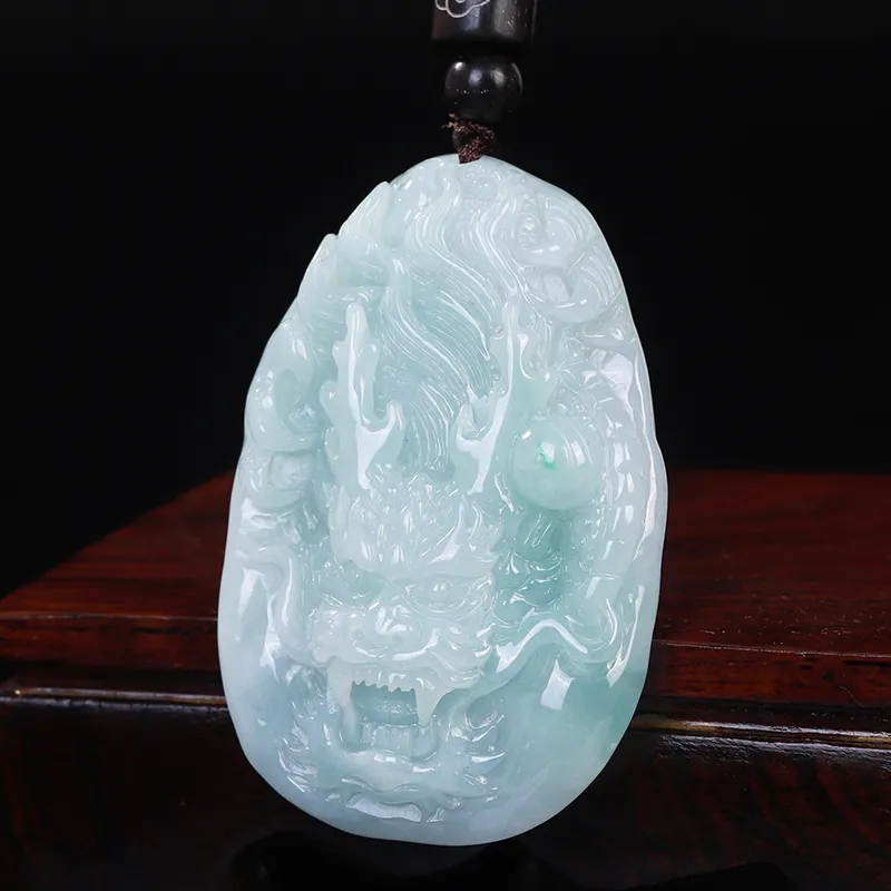 Liu Jinfu Glutinous Jade Jadeite Necklaces Men's-5