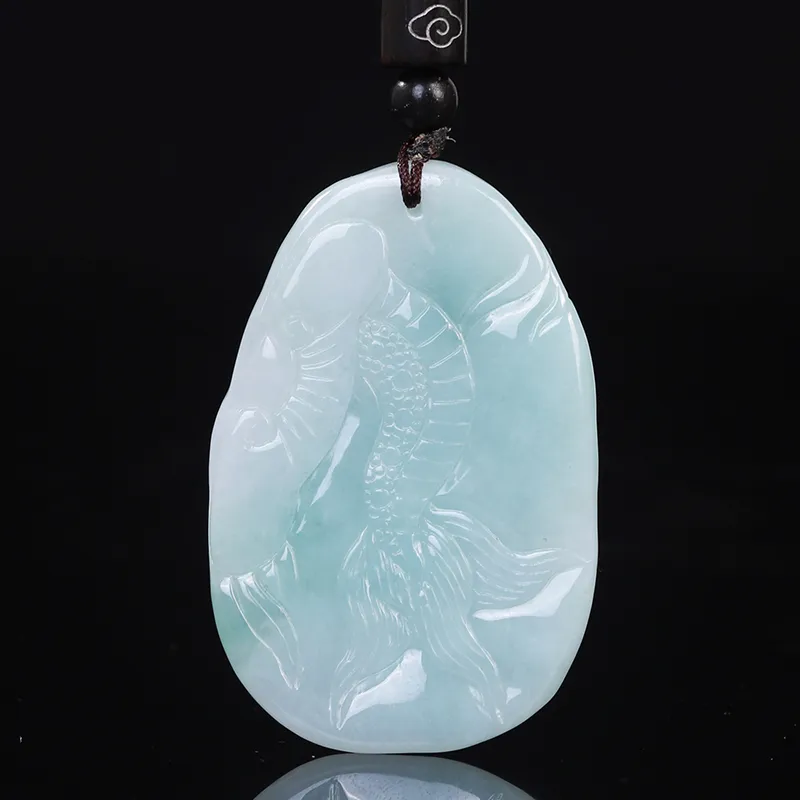 Liu Jinfu Glutinous Jade Jadeite Necklaces Men's-3