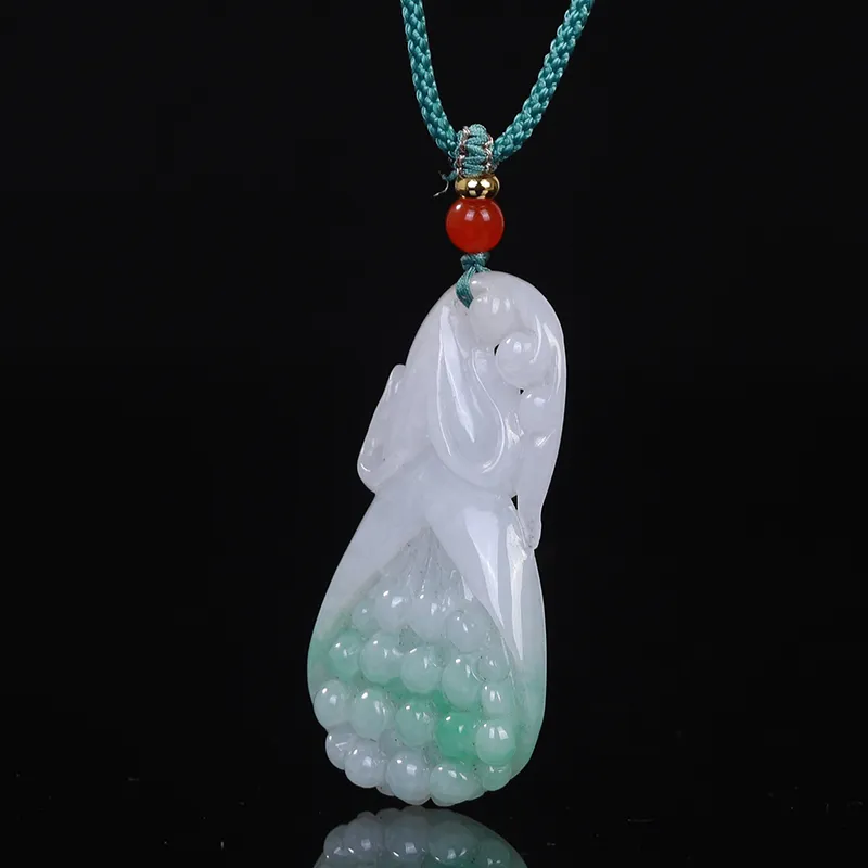 Liu Jinfu Glutinous Jade Jadeite Necklaces Unisex-2