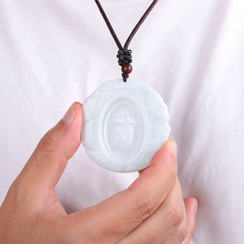 Liu Jinfu Glutinous Jade Jadeite Necklaces Men's-6