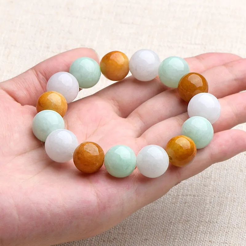 Liu Jinfu Glutinous Jade Jadeite Bracelets Unisex-2
