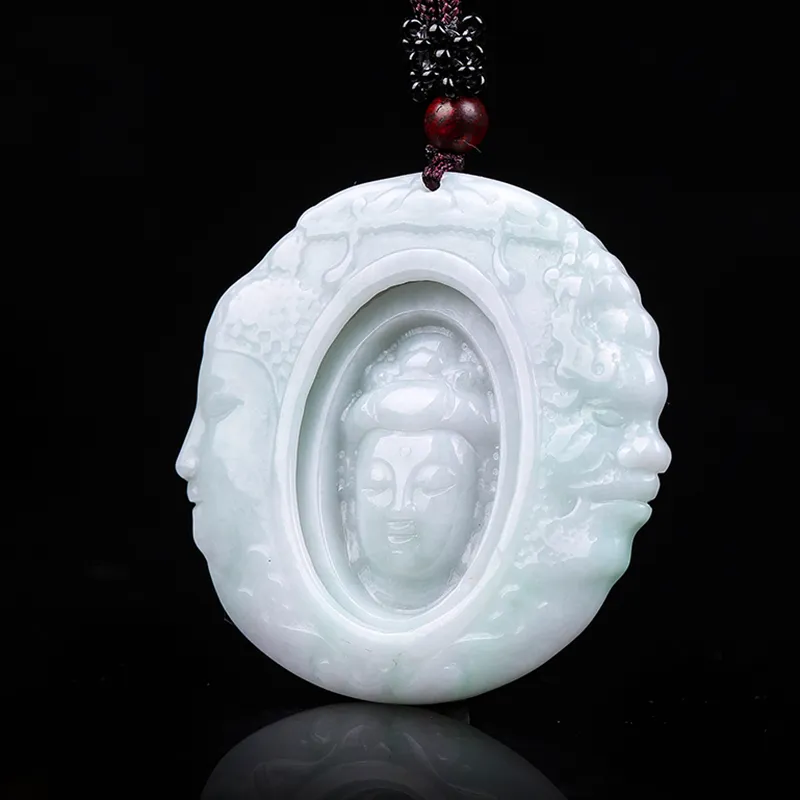 Liu Jinfu Glutinous Jade Jadeite Necklaces Men's-3