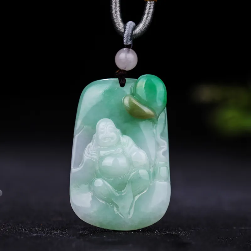 Liu Jinfu Glutinous Jade Jadeite Necklaces Women's-1