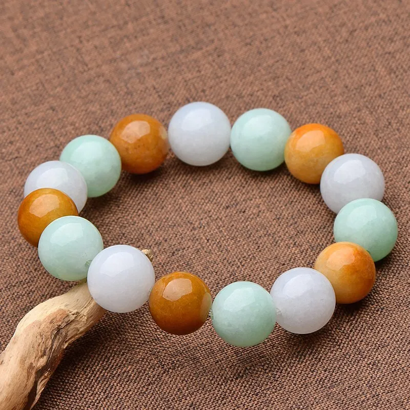 Liu Jinfu Glutinous Jade Jadeite Bracelets Unisex-3