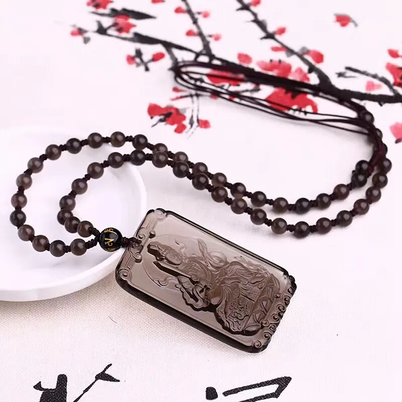 Liu Jinfu Obsidian Jade Necklaces Unisex-3