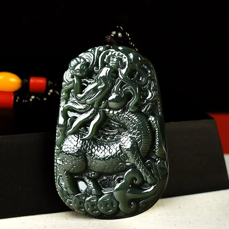 Liu Jinfu Pendants Green Jade Men's-2
