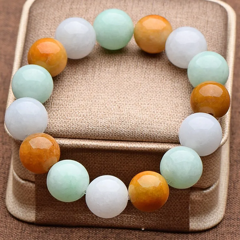 Liu Jinfu Glutinous Jade Jadeite Bracelets Unisex-4