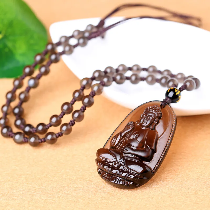 Liu Jinfu Obsidian Necklaces Unisex-3
