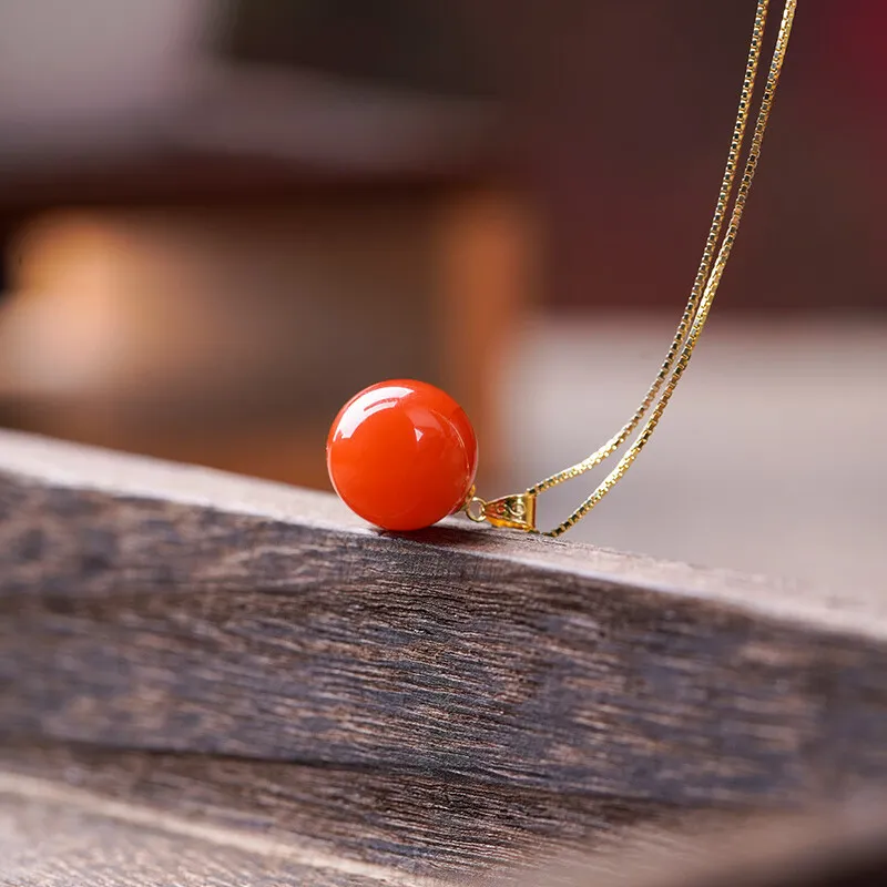 Liu Jinfu Southern Red Agate Necklaces Women's-5