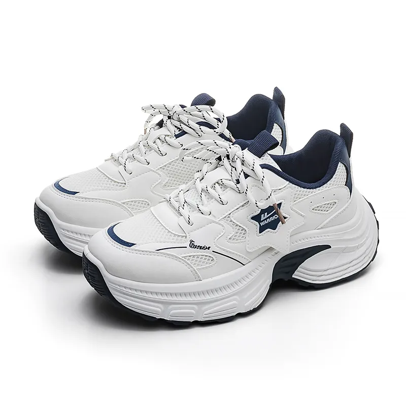 Warrior Mesh Casual Shoes Wear-resistant Lightweight Breathable And Non-slip. Low-Top Chunky Sneakers Women's-1