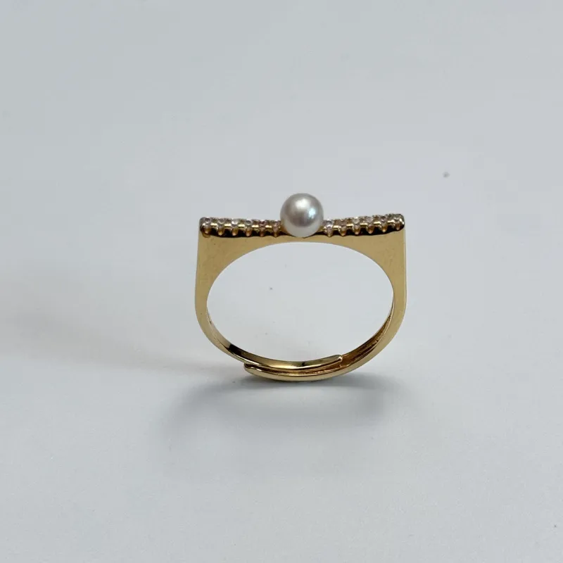 SANWUBALUOKE Freshwater Pearl Rings Women's-2