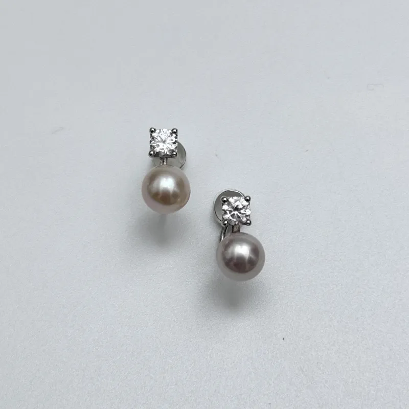 SANWUBALUOKE Freshwater Pearl Clip On Earrings Women's-1
