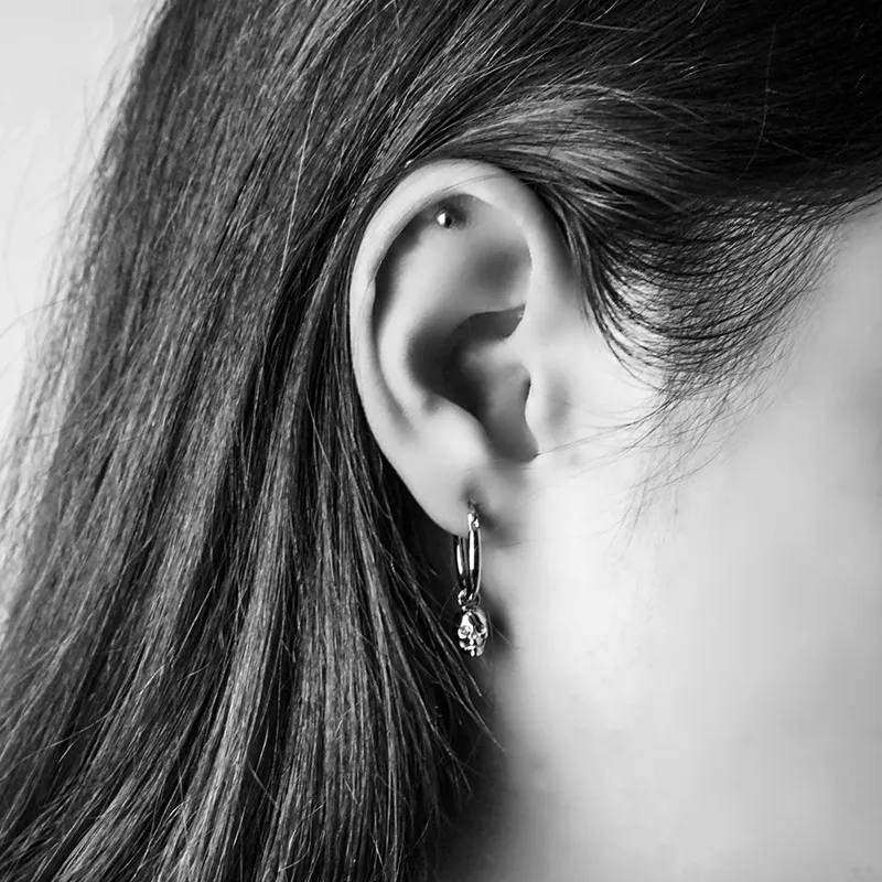 DARK ANTHEM 925 Sterling Silver Earrings Unisex-1