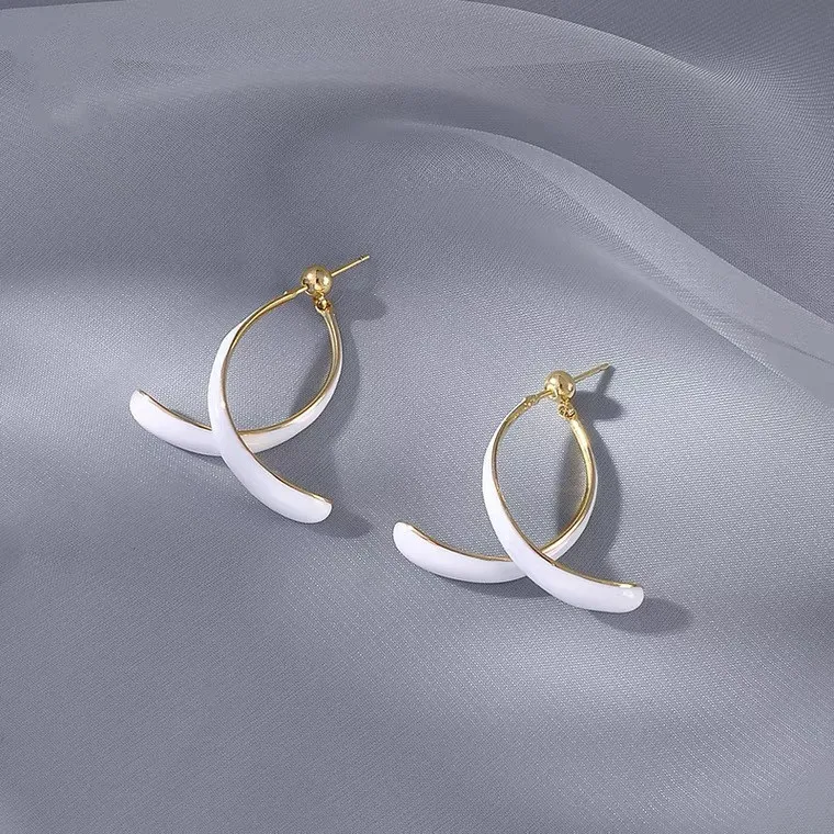 BKBU 925 Sterling Silver Titanium Steel Stud Earrings Women's-3