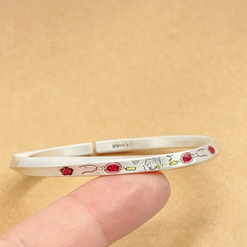 BKBU 999 Fine Silver Bangles Women's-3