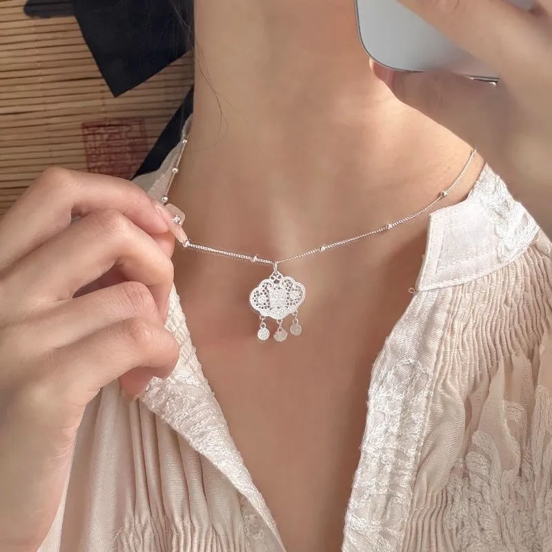 BKBU 990 Foot Silver Necklaces Women's White-7